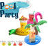 Dog Pool Floats Set with Collapsible Dog Bowl, Non-Toxic Floating Water Toys for Small Dogs, Puppies, Yellow Duck
