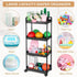Baby Diaper Caddy Organizer, Rolling Plastic Movable Cart for Newborn Nursery Essentials, 3 Tiers, Black