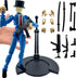3D Printed 8.13-inch Action Figure Dummy-Mici20, Full Body Movable Toy with Multiple Accessories, Desk Decoration (Blue)