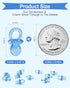 DUIJINYU 200PCS 0.83 Inch Mini Acrylic Pacifiers for Baby Shower Games, Clear Blue Pacifiers Bulk, Chupones para Gender