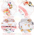 Sets Set 4 Set Toddler Bedding for Girls, Rainbow Toddler Crib Bedding Piece Pink Floral Toddler Comforter Includes