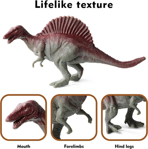 12Pack Educational Realistic Dinosaur Figure Toys, 6'' to 7" Large Size Playset Gift for Kids, Boys, and Girls