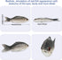 Gejoy 4 Pcs Realistic Fake Fish, Artificial Small Plastic Sea Fish for Party Market Display and Decoration