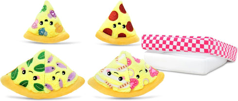Set iscream Foodie Fun Plush Pizza Slices Play with Glitter and Embroidered Accents