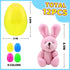 Giaueoa 12 Pack Prefilled Easter Eggs Filled with Plush Bunnies and Bears Perfect for Easter Basket Stuffers, Prefilled