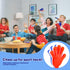 ZCYSRLQIN 24 7.5 Inch Pcs Red/White/Blue Hand Clappers Noise Makers Plastic Clapping Hands Noisemakers Patriotic