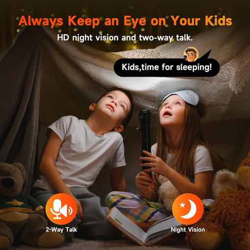 hawkray cams 360 Camera,2K 2.4G/5G,Dual-Band Hawkray Dual Lens Smart Security HD Camera,Support WiFi,Color Night