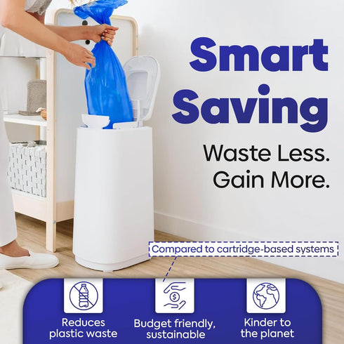 Biomedintech 60 (2x30) 100% 2820 Diaper Refill bags for Diaper Genie Easy Roll Bags Bags Only, No Cartridge Max Odor