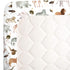 Super Soft Fitted Crib Sheet - Water Color Jungle Friends Design