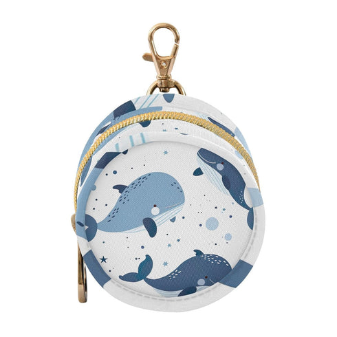 YETTASBIN Whale Portable Pacifier Holder Case with Metal Hook Buckle & Zipper for
