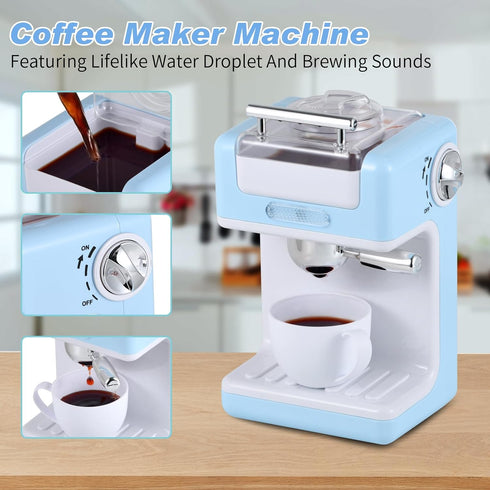 Ehome Play Kitchen Toys, Kids Kitchen Accessories Toy Set with Coffee Maker, Mixer, Toaster for Ages 4-8 Girls