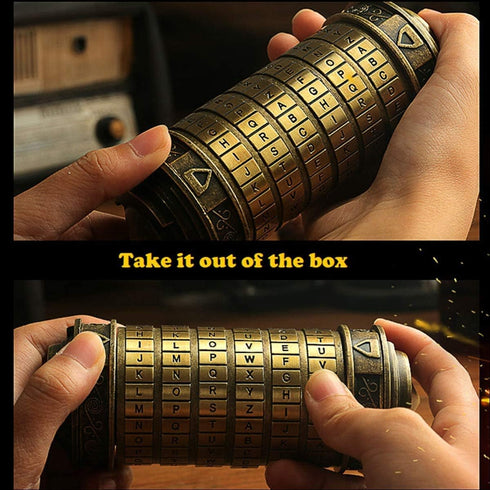 Cryptex Da Vinci Code Mini Cryptex Lock Puzzle Boxes with Hidden Compartments Anniversary Valentine's Day Romantic
