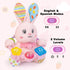 Ryotagift Crinkle,Tummy 0 3 6 9 12+ Baby Bilingual Musical Rabbit Stuffed Animals Toys,Infant Early Learning Toy