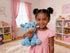 YUKOUQIAN 8 inch Cute Cow Plush Stuffed Animal Doll Toy for Girls Boys (Siting Cow CAI Blue)