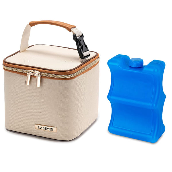 Breastmilk Cooler Bag with Ice Pack Fits 4 Baby Bottles Up to