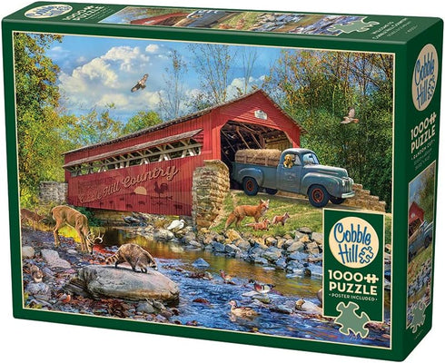 Cobble Hill 1000 Piece Puzzle - Welcome to Cobble Hill Country - Sample Poster Included