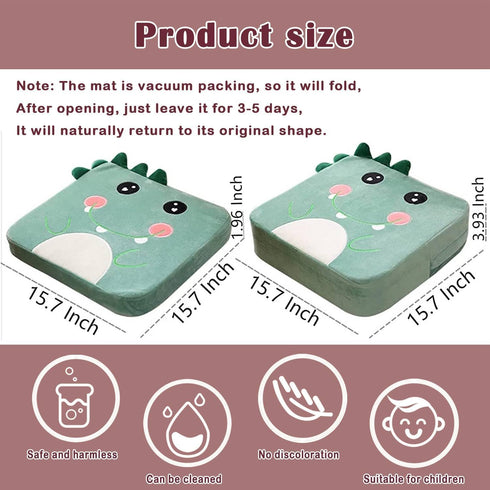 KOGITI Toddler Booster Seat for Dining Double Straps Washable Portable Thick Chair Increasing Cushion for Baby Kids