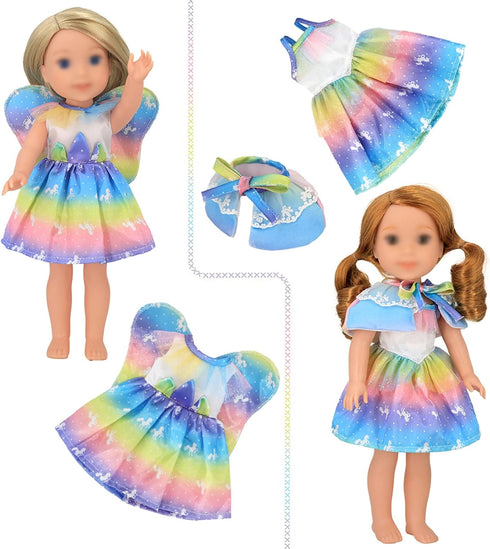 SOTOGO 11 Sets American Wellie Doll Clothes - Outfits for 14 to 14.5 Inch Dolls, Dresses, Pajamas, Swimsuit