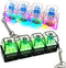 #LOVESPACE 2 Pack Keyboard Fidget Keychain with LED Lights,Keyboard Fidget Toy,clicker fidgets(Transparent)