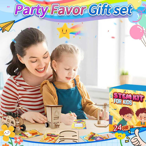 EVXVE 24 6-10, 6 7 8 10 12 13 Pcs Party Favors for Kids Age Treasure Box Toy Stem Kit Party Favors Science Kits