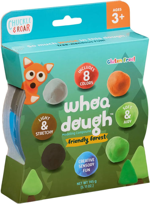 Pack 8 3+ Chuckle & Roar Whoa Dough Friendly Forest Air Dry Clay Dough with Unique Earthy Colors, Light & Stretchy