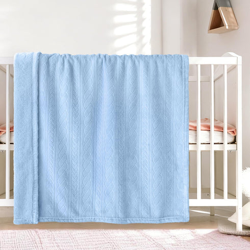 3D Cozy (30x40 inch, BORITAR Fleece Baby Blanket for Girls Boys Fluffy Fuzzy Flannel Soft Warm Plush Bed Blanket