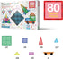 PicassoTiles 80 Pieces Magnetic Building Tiles, Educational Playset for STEM Sensory Gifts, Kid Brain Development