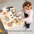 RIANEAN 1 2 3 4 1-3 Montessori Busy Board for Toddlers Year Old, Wooden Sensory Toys, Preschool Learning Activities