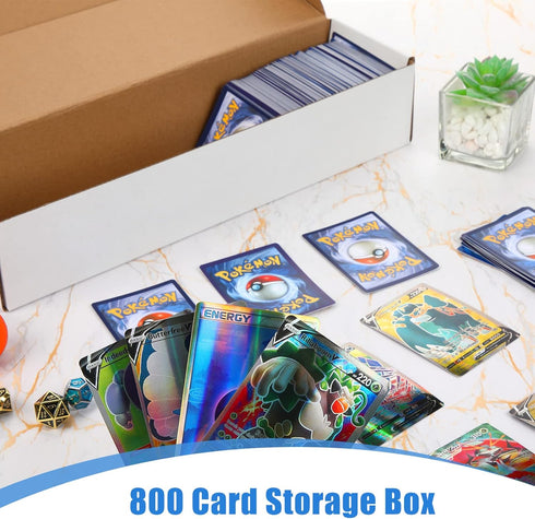 Yexiya 3 Pcs 800-Count Storage Box Card Holders for Trading Cards, Sports Card Collector Box Organizer for Gaming