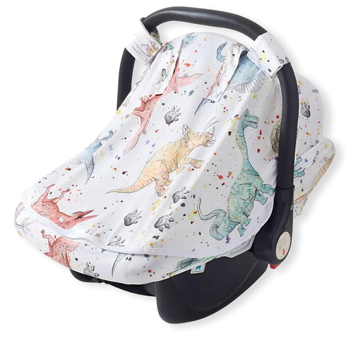 ZJMCAJY 3 1) Baby Car Seat Cover, Infant Carrier Canopy for Boys Girls with Two Way Zipper Windproof Modes with Extra