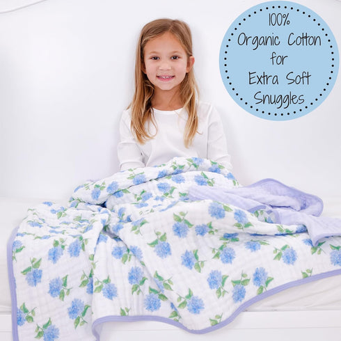 100% 6 47"x 47", LollyBanks Muslin Baby Blanket Organic Cotton, Muslin Quilt Lightweight, Toddler Blanket for Girls