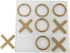 Deco 79 Metal Tic Tac Toe Game Set with Gold Pieces, 12" x 1" x 12"