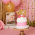 Pink And Gold Glitter Minnie Inspired Happy Birthday Cake Topper with Pink Bows and White Gloves for Girls Birthday