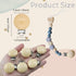 20 Pieces Wood Pacifier Clips Teething Grasping Toy Suspender Clips Natural Beech Wood Pacifier Clip Holder Charm DIY