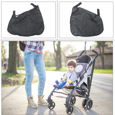 Stroller Organizer Bag with Diaper Storage Pouch and Mesh Side Pocket for Supplies, Universal Hanging Nursery Bag