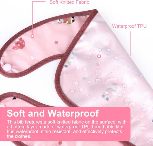 Accmor Waterproof Toddler Bibs - Mess-Free Feeding for Boys and Girls