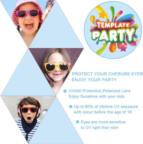 GINMIC Kids Sunglasses Party Favors, 12 Pack Neon Sunglasses for Boys and Girls, Great Gift