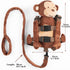 2 in 1 New Monkey Toddler Safety Harness Backpack - Brown Children's Walking Leash Strap