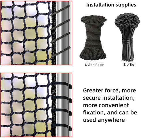 Balcony Netting for Pets, Apartment, Stair, Trampoline, Child Safety Rope Net, Driveway Net for Kids Safety