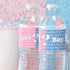 Gender Reveal Water Bottle Labels, 20 Count Pink and Blue Team Boy or Team Girl Stickers