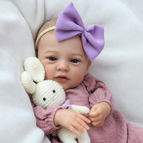 18 Inch 3+ SCOM Realistic Reborn Baby Dolls - Real Life Baby Girl, Lifelike Baby with Anatomically Correct, Newborn
