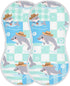 tplaotee 22x11in Cartoon Dolphin Green Blue Cute Cotton burping Cloths for Babies Good Absorbent? Baby wash Cloth