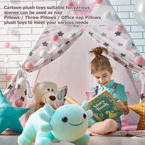 DYBFONO 10.8 Axolotl Plush Toy, Soft Cute Axolotl Stuffed Cotton Plush Pillow Kawaii Salamander Animal for Boys Girls