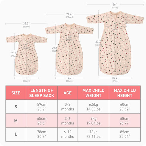 2 Pack 2 Transitional Baby Swaddling Sacks with Arms Up Length Sleeves & Mitten Cuffs, Sleeping Sack Bag Ways Zipper