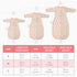 2 Pack 2 Transitional Baby Swadding Sacks with Arms Up Length Sleeves & Mitten Cuffs, Sleeping Sack Bag Ways Zipper
