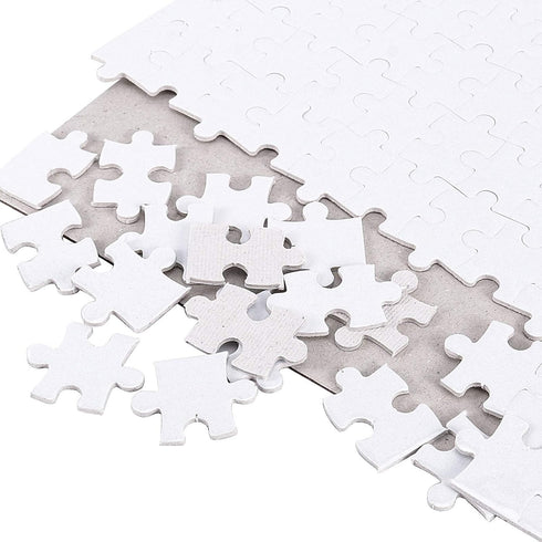 HAKZEON 35 Sets 120 Pcs White Blank Sublimation Jigsaw Puzzles 8 x 11 Inch for DIY Projects, Custom Puzzle Pieces