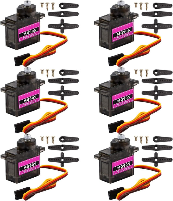 MG90S Servo, Helicopter QC Module 9G Servo Motor Metal Gear Micro Servo