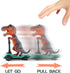 DINOBROS Dinosaur Scooter Toys - Pull Back Cars Mini Finger Kick Scooters, Dino Gift Sets for Kids 4-Pack