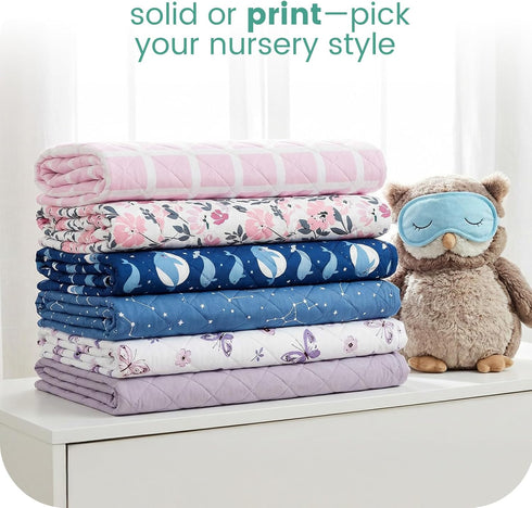 TOTCHILL 2 Pack, Light Quilted Crib Sheets Soft Fitted Sheets for Standard Crib and Toddler Mattresses, Orange Giraffe