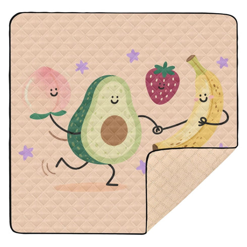 tplaotee Fruit Food Dance Funny Soft Padded Baby Care Play mat for Floor